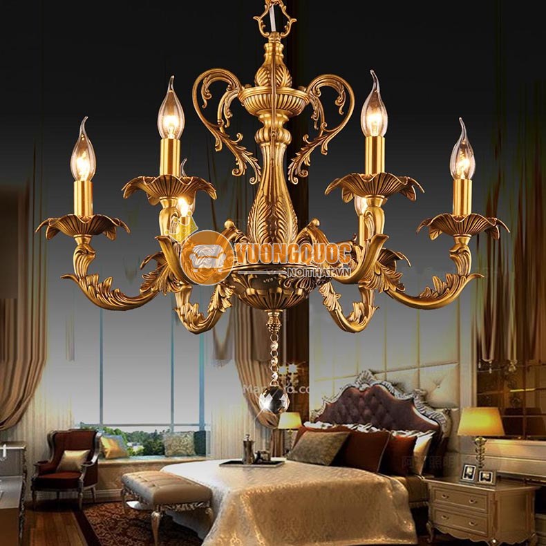 Đèn chùm đồng cổ điển phong cách Ý ATL8501-4